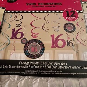 Sweet 16 Birthday Decorations Bundle